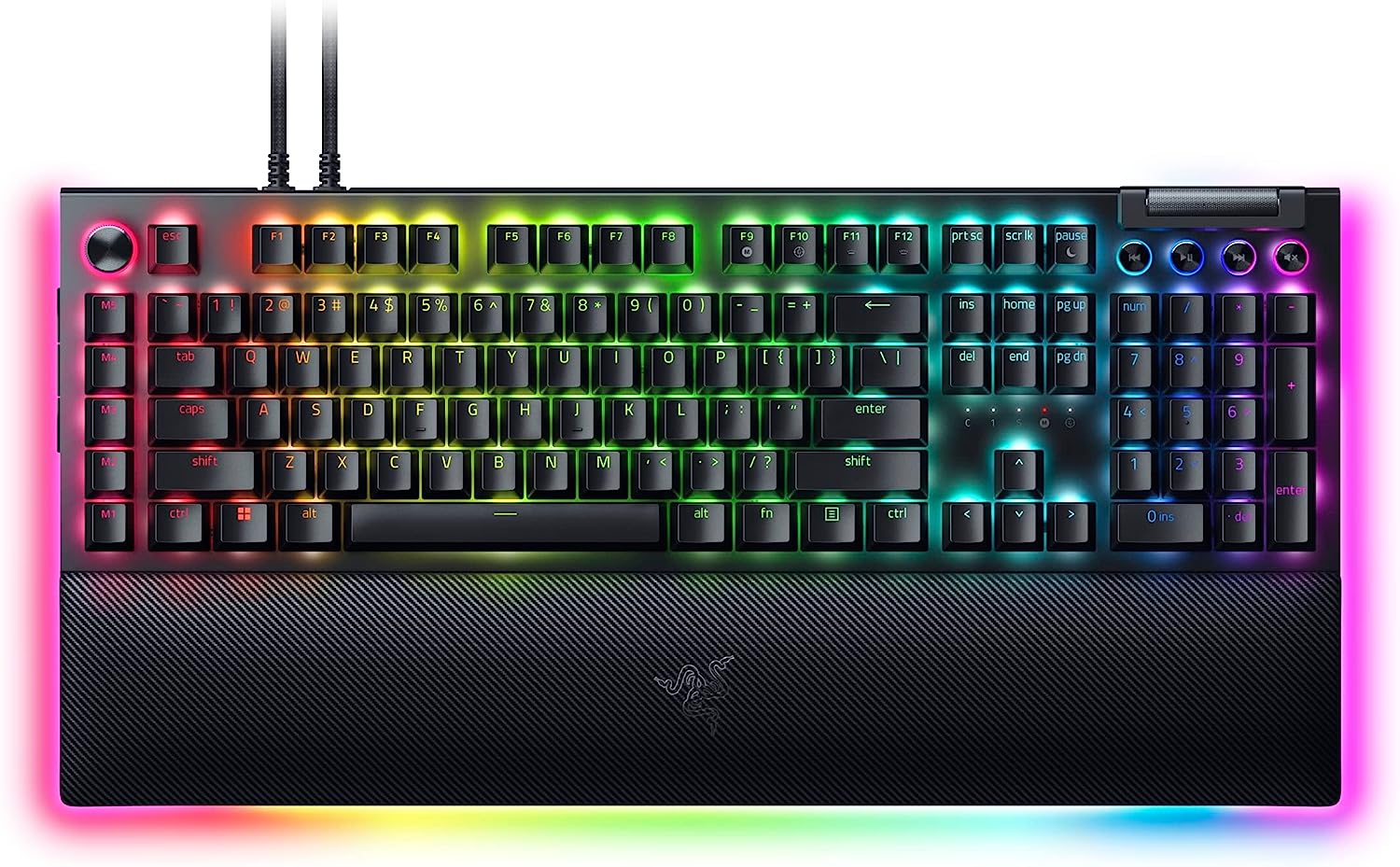 Razer BlackWidow V4 Pro คีย์บอร์ดเกมมิ่งแบบมีสาย: สวิตช์สีเหลือง - ตัวอย่างของความเงียบและความเร็ว